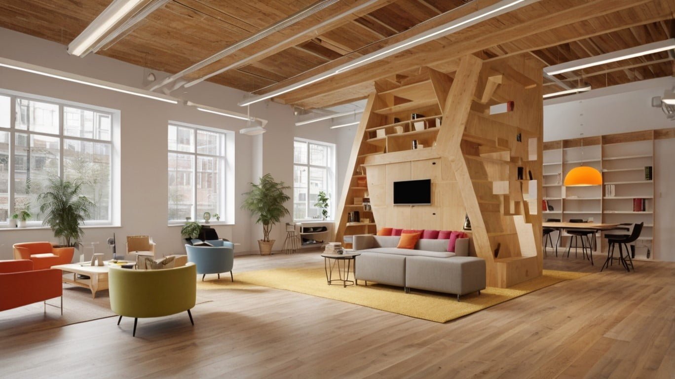 Make use of large spaces – creative office design