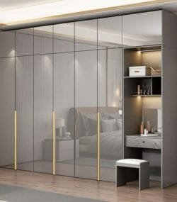 wardrobe interior design at glass print