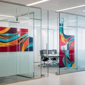 Stylish Office Makeovers with Printed Glass Partitions